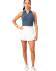 PLEATED HIGH-RISE TENNIS SKIRT