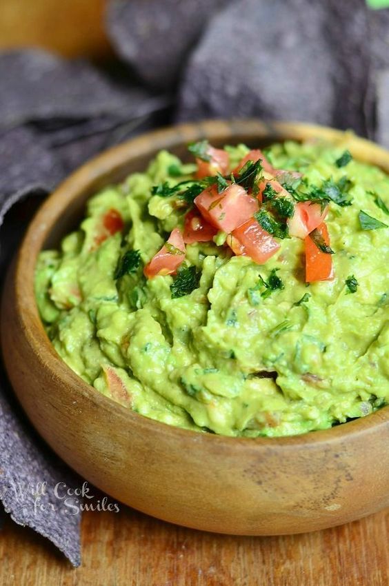 Recipe Guacamole avocado with tomatoes, onions, parsley