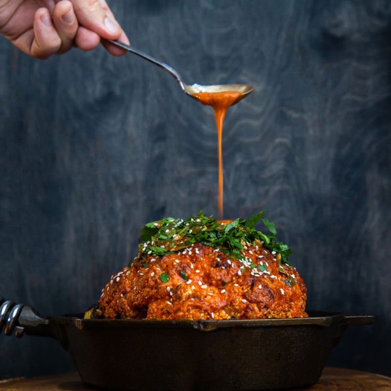 Recipe: Traeger Roasted Sriracha Lime Whole Cauliflower