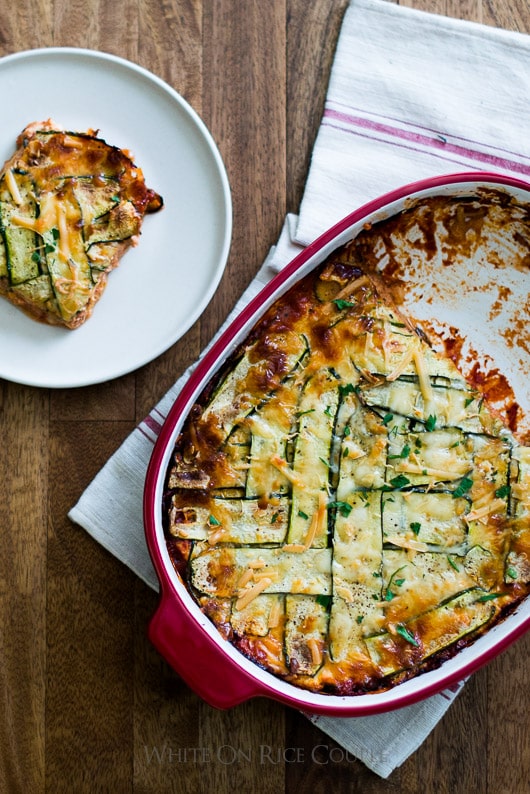 “NO PASTA” THREE CHEESE ZUCCHINI LASAGNA