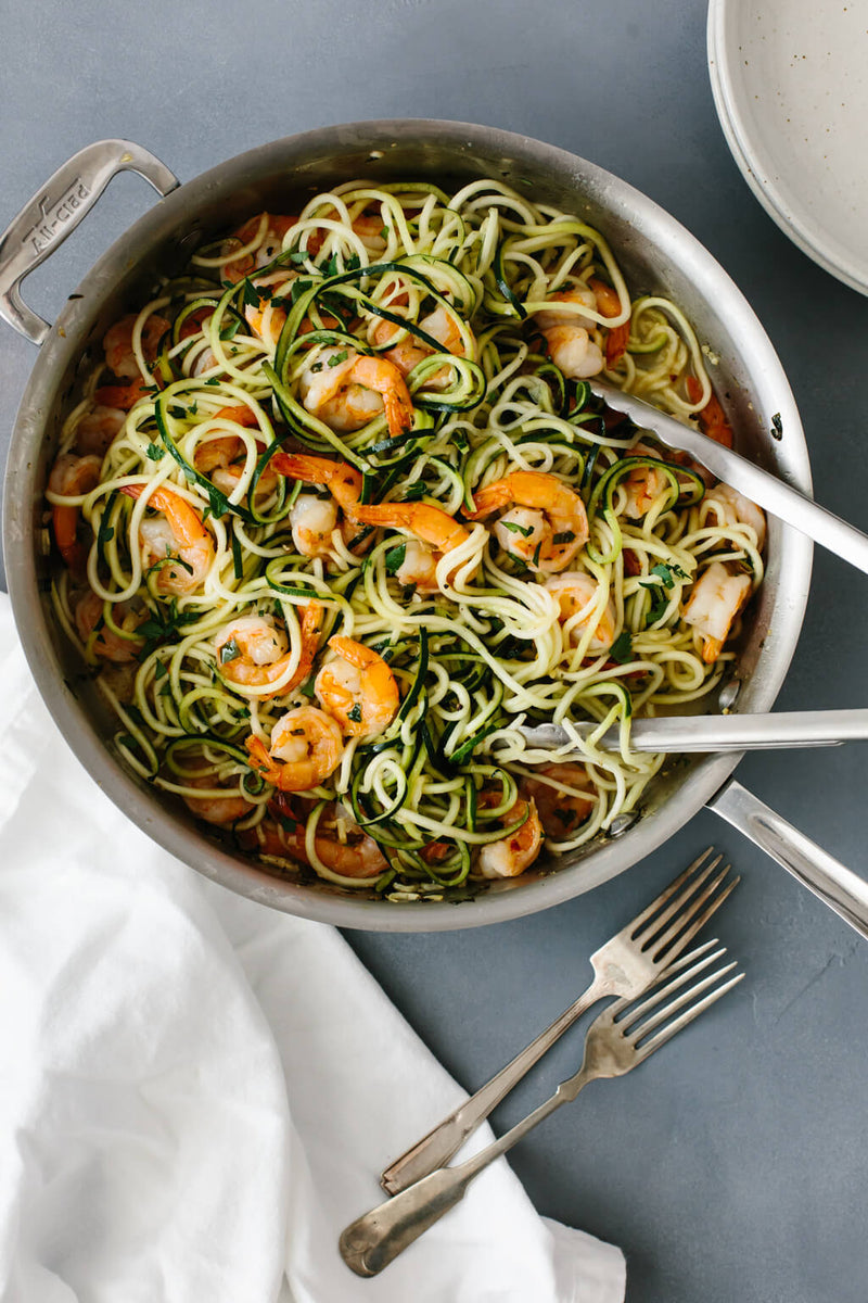 Recipe: Zucchini Pasta with Lemon Garlic Shrimp